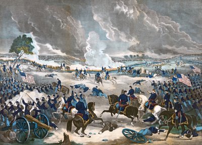 The Battle of Gettysburg, pub. 1867 by American School